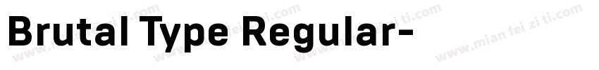 Brutal Type Regular字体转换